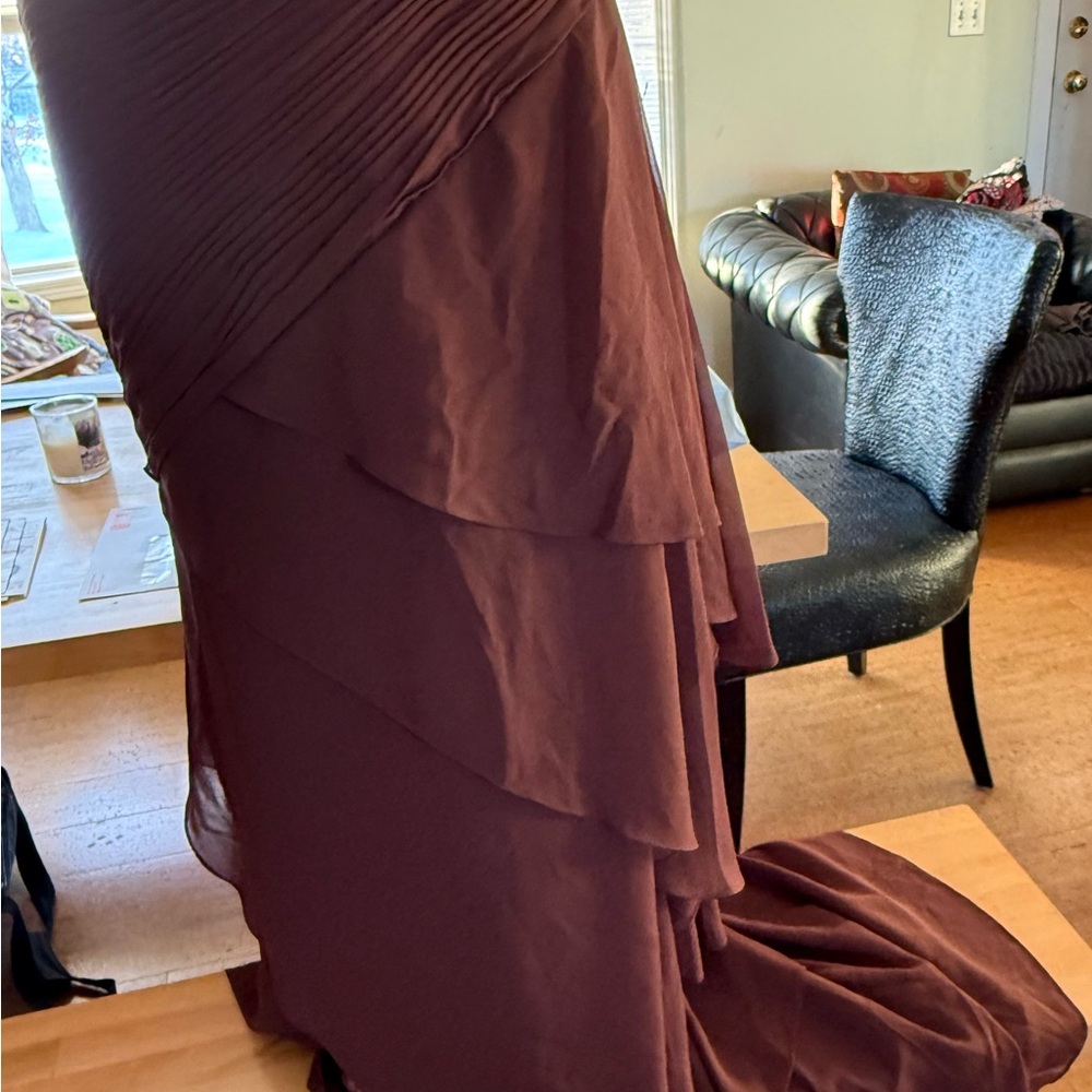 Elegant Brown Evening Gown - Picture 6 of 9